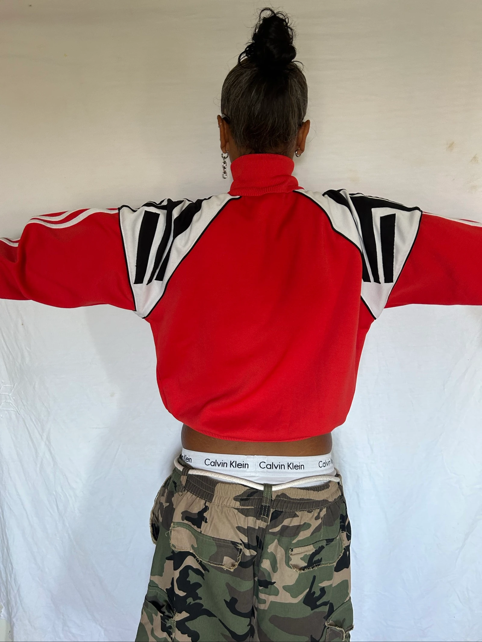 Chaqueta/chaleco - adidas / bordado - cuello alto / top - vintage - Y2K - oversize – photo 5
